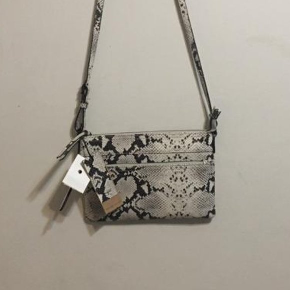 Margot - Small Double Zip Snake Printed Crossbody - Picture 5 of 5